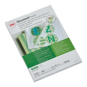 GBC A4 Laminating Pouches Gloss 150 Micron - Box 100