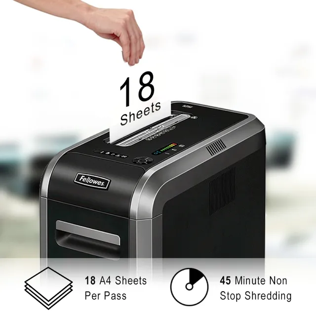 Fellowes Powershred 125i Strip Cut P2 Paper Shredder - 18 Sheet
