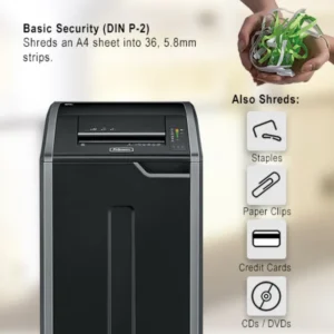 4698501-Fellowes Powershred 425i Strip Cut P2 Paper Shredder - 40 Sheet (1)