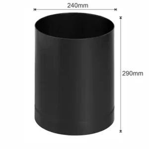 640BL-Krost Plastic Waste Paper Bin Black -2