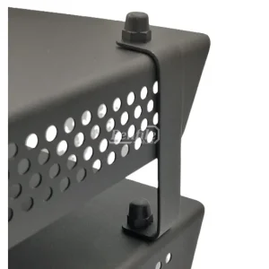 802BL-Krost Perforated Letter Tray Risers Set of 4 - Black (6)