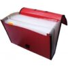 Bantex Expanding File Polyprop 13 Gusset Partitions Red