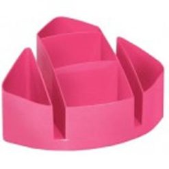 Bantex Moulded Plastic Desk Organiser Pink