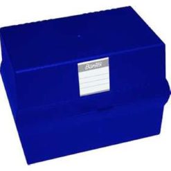 Bantex A5 Card File Box Blue