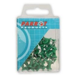 BA3001G Parrot Push Pins Carded Pack 30 Green