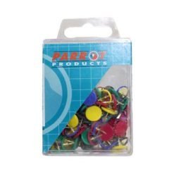 BA3002 Parrot Drawing Pins Boxed Pack 100 Assorted
