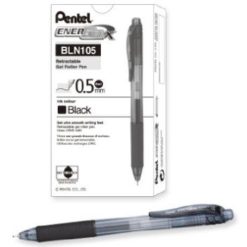 Pentel Energel X Retractable Gel Roller Pen 0.5mm Black