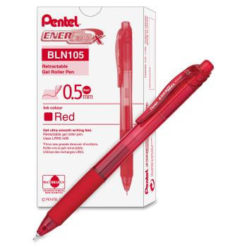Pentel Energel X Retractable Gel Roller Pen 0.5mm Red