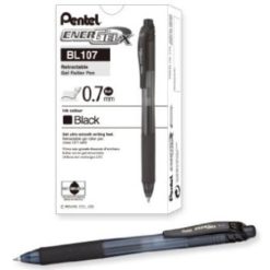 Pentel Energel X Retractable Gel Roller Pen 0.7mm Black