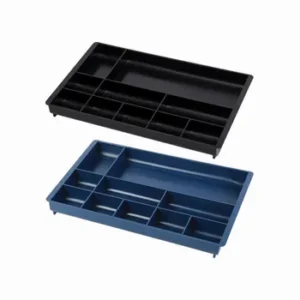 Bantex Desk Drawer Organiser Blue and Black 10 Compartment 293 x 180mm