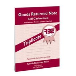RBE A5 Goods Returned Triplicate