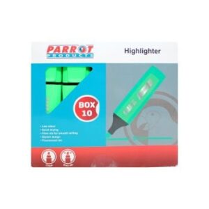 Parrot Highlighter Marker Box 10 Yellow