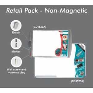 Parrot Whiteboard Slimline Non-Magnetic 900 x 600mm Retail