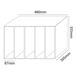 Treeline Stow-A-Way Storage Box 5 Compartments Black 2