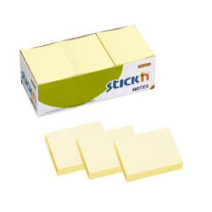 Stick'n Notes 38 x 50mm Pastel Yellow 12 Pads