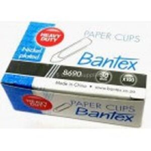 Bantex Boat Shaped Paper Clips 30mm Silver 100s