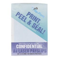 Top Form Confidential A4 Laser Payslips Peal & Seal 500 Sheet