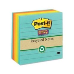 Post it Notes Coloured Cubes 76.2 x 76.2m Super Sticky Recycled Notes Farmers Market Colours Assorted
