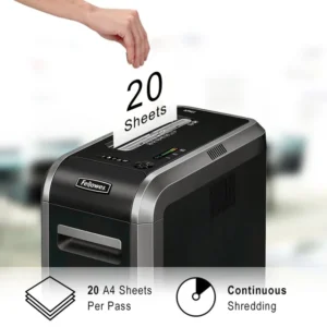 4612601-Fellowes Powershred 125Ci Cross Cut P4 Paper Shredder - 20 Sheet (2)