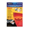 Fellowes 54X86MM 125 Micron Laminating Pouches 100s