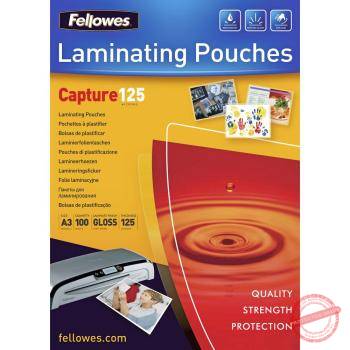 Fellowes A3 125 Micron Laminating Pouches 100s