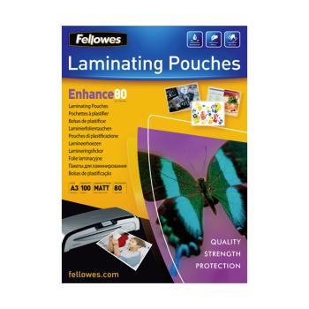 Fellowes A3 80 Micron Matt Laminating Pouches 100s