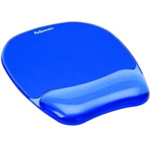 Fellowes Crystals Gel Wrist Support Blue Mouse Pad