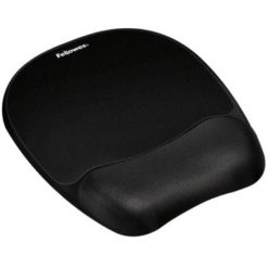 Fellowes Memory Foam KeyBoard Wrist Support Black Mouse Pad