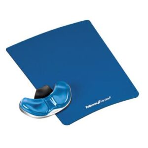 Fellowes Health V Crystals Gliding Palm Support Blue Mouse Pad