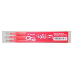 Pilot Frixion Clicker Erasable Ink 07 Refill Pack 3 Red