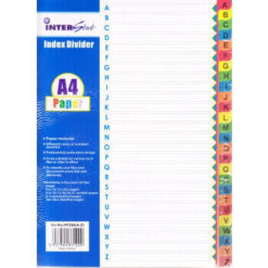 Interstat A4 A-Z Board Index Divider Colour