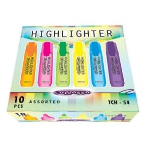 Collosso Highlighters Chisel Tip Assorted Box 10