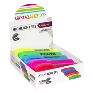 Collosso Highlighters Chisel Tip Assorted Box 10