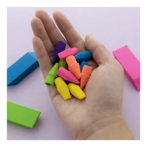 525FBK15A6-Staedtler 15 Piece Eraser Set Neon Colours - 3 Erasers + 12 Eraser Caps(3)