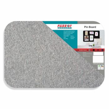 Parrot Pin Board Adhesive No Frame 450 x 300mm Grey