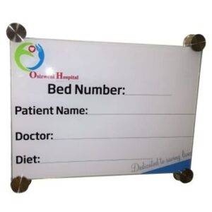 Parrot A3 297x420mm Hospital Glass Bed Board With Print
