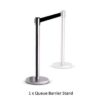 Parrot Retractable Queue Barrier Chrome With Black Belt 910x320mm - Box Of 2