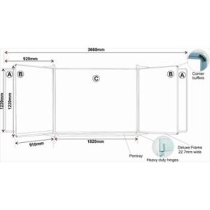 Parrot Educational Board Swing Leaf 1220 x 1210mm Magnetic White