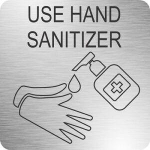 MEDSS01 Parrot Hand Sanitizer Safety Sign 210x210mm Brushed ACP