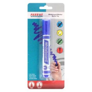 Parrot Whiteboard Marker Bullet Tip Carded Dark Blue