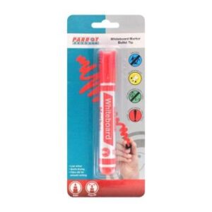 Parrot Whiteboard Marker Bullet Tip Carded Red