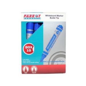 Parrot Whiteboard Marker Bullet Tip Box 10 Dark Blue