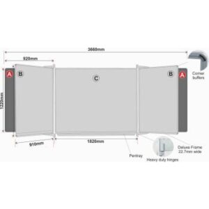 Parrot Educational Board Side Panel 1220 x 1220mm Magnetic Chalk