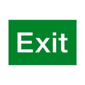 Parrot Symbolic Sign 150 x 300mm Exit Green On White ACP