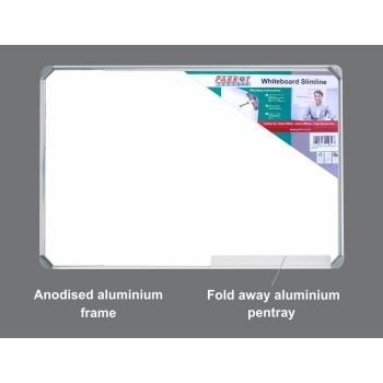 Parrot Whiteboard Slimline Magnetic 900 x 600mm