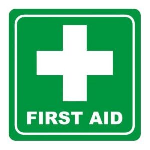 SN4114 Parrot Sign Symbolic 150 x 150mm Green First Aid Sign On White ACP