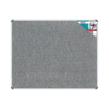 Parrot Bulletin Board Ribbed Aluminium Frame 1500x1200mm Laurel Grey