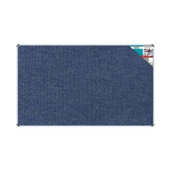Parrot Bulletin Board Ribbed Aluminium Frame 2000x1200mm Denim Blue