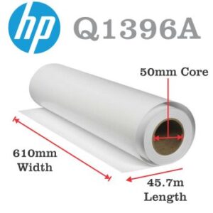 HP Q1396A Universal Plotter Paper 80gsm Bond Roll 50mm Core 610mm x 45.7m
