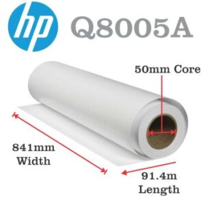HP Q8005A Universal Plotter Paper 80gsm Bond Roll 50mm Core 841mm x 91.4m